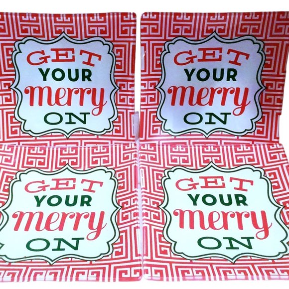 Christmas Dessert Plates,  Glass Plates,  Snack Plates,  Country Cottage Plates - Picture 7 of 10